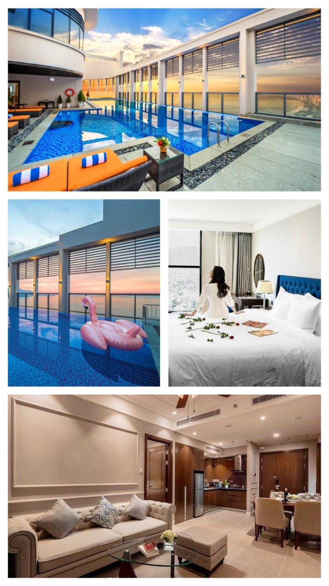Luxury Apartment - Rooftop Swimming Pool - Beach Front - Hinata Apartment Дананг Экстерьер фото